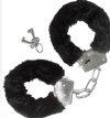 Furry Fekete és rózsaszín szőrös bilincs Furry Fekete és rózsaszín szőrös bilincs