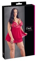 Cotelli Babydoll, Orion, tüll és csipke, piros, 3XL