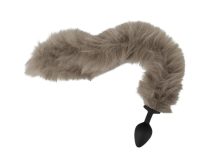   You2Toys - Fluffy tail  szilikon anál plug és farok (szürke)