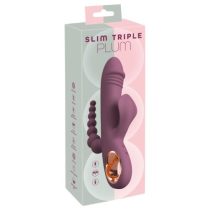   You2Toys -Slim Triple Plum  akkus,tripla karos vibrátor (lila) 3 ágú