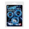 Lust 3 Blue 3db-os péniszgyűrű szett Lust 3 Blue 3db-os péniszgyűrű szett