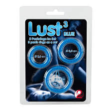 Lust 3 Blue 3db-os péniszgyűrű szett