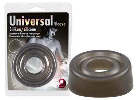 E-mail Univerzális szilikon pótmandzsetta péniszpumpákhoz - sötétszürke 7-7,5cm