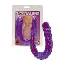Sex Talent 2 végű zselés dong lila színben 