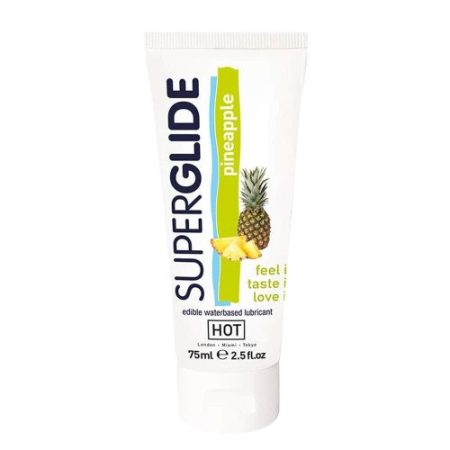 HOT Superglide edible lubricant waterbased - Pineapple 75 ml ananász ízű síkosító