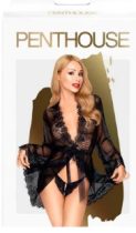 Penthouse - Hypnotic power - fekete csipkeköntös+tanga S/L