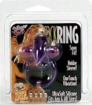  Cock Ring - Vibrációs Csiklóizgatós Péniszgyűrű - Nyuszis  Lila színben 
