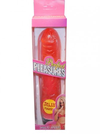 Perfect pleasures - jelly finish zselés vibrátor piros