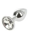 Passion Labs  Metallic Buttplug_S anál ékszer  áttetsző ékkővel