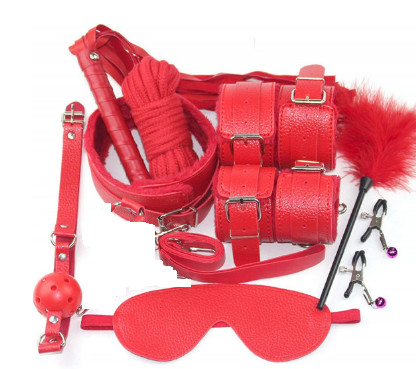 Guilty toys BDSM készlet 10 db-os piros /Sinner