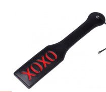 Fetish love XOXO paskoló fekete műbőr