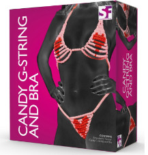 Boys Of Toys ehető fehérnemű szett, melltartó és tangabugyi, többszínű, univerzális méret