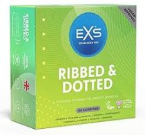 Exs Ribbed & Dotted condoms 3 db bordás óvszer pontokkal