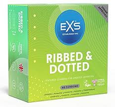 Exs Ribbed & Dotted condoms 3 db bordás óvszer pontokkal