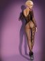 Obsessive F210 bodystocking, fekete, S-M-L fekete cicaruha