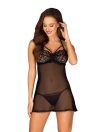 Obsessive Joylace babydoll és tanga fekete S/M Obsessive Joylace babydoll és tanga fekete S/M