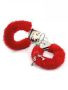 Boss Series Furry Cuffs piros színű szőrös bilincs