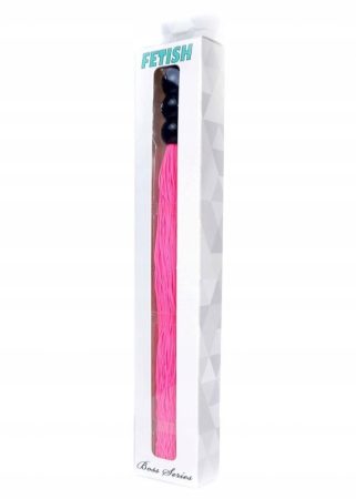 Fetish boss series 27 cm-es szilikon korbács  pink színben