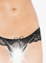 Sofline 2443 Fekete nyitott tanga bugyi S/M méret