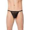 Softline - 4527 - Férfi tanga Hálós Betéttel - Fekete -  One size