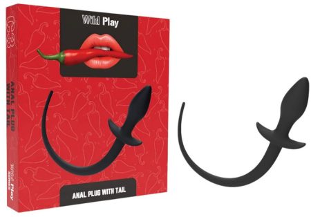 Wild Play - anál plug farokkal (fekete)