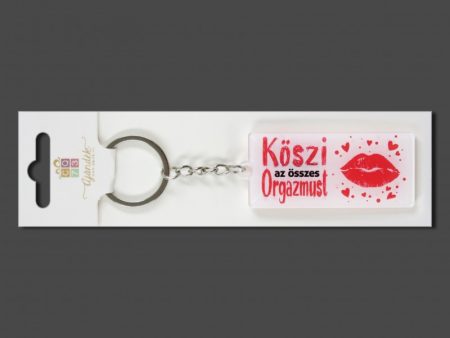 Kulcstartó Köszi az összes orgazmust felíratú