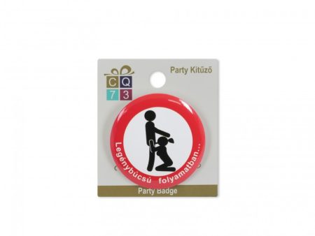 Party kitűző Lánybúcsú folyamatban szex 6cm