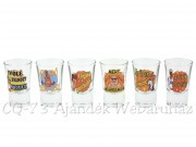 Pálinkás pohár szett 3,4cl 6db Vicces