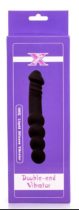   X-Men Double-End Vibrating Butt Plug - szilikon, akkus, vízálló anál vibrátor - 23 cm (fekete)