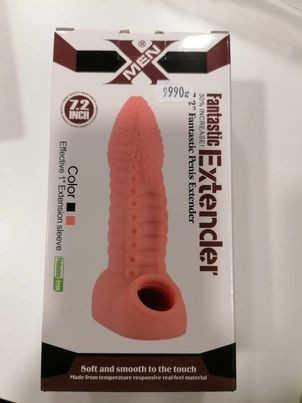 7.2" Fantastic Penis Extender péniszhosszabbító, nyílással a makk részén.