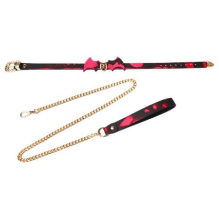 Hőre színt váltó nyakörv pórázzal fekete színben