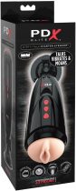   PDX Elite Dirty Talk Starter Stroker Light/Black / letapasztható, interaktív vibrátor/