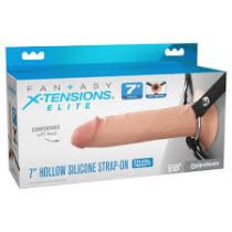   Fan+Asy X-Tensions Elite  7" Hollow Silicone Strap -on  felcsatolható  dildo férfiaknak 17.8 cm 