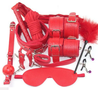 Guilty toys BDSM szett 10 db-os / piros