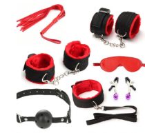   Guilty toys bdsm készlet 7 db-os piros-fekete Mystic Pleasure
