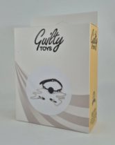Guilty toys szájpecek + bimbócsipesz-lánccal /fekete/
