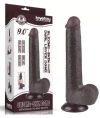 Lovetoy 9'' Sliding Skin Dual Layer Dong /barna/
