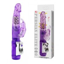   Persian Elite Rabbit Purple. Fémgyöngyös duplavibrátor  21x3cm 