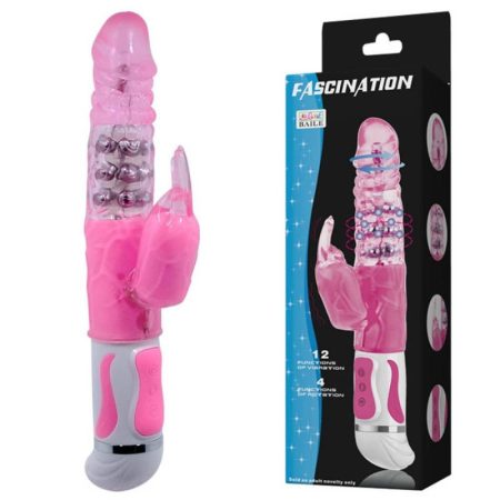 Fascination Bunny Vibrator Pink 4 Vibrátor csiklóizgatóval