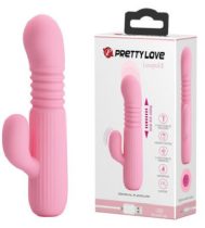  Pretty Love Leopold fel-le mozgó, csikló izgatós, akkus vibrátor - rózsaszín