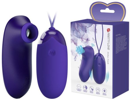 Pretty Love Orthus Youth akkumulátoros, távirányítható vibrációs tojás, léghullámos csiklóizgatóval 