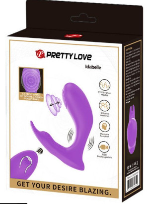 Pretty Love - Idabelle - Purple távirányítós csikló-g pont vibrátor