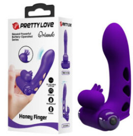 Pretty Love Orlando ujjvibrátor, 10 vibrációs funkció, szilikon, lila, 175x90x60mm