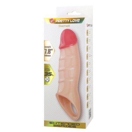Pretty Love Damell Flesh  7.8" herére húzható péniszhosszabbító