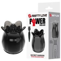   Pretty Love – Power Head “Secret Garden” Flower Wand Head Attachment (Black) Wand végére helyezhető rózsa fej