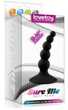 Lovetoy Lure me butt plug 4" fekete anál plug