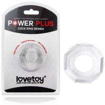   Lovetoy Power Plus  Cockring  Szilikon péniszgyűrű víztiszta színben