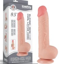 Lovetoy 9.5'' Sliding Skin Dual Layer Dong Flesh