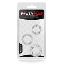  Power Plus Péniszgyűrű szett áttetsző 3 db
