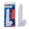 Hi-Rubber 7.7 inch Dildo tejfehér színben